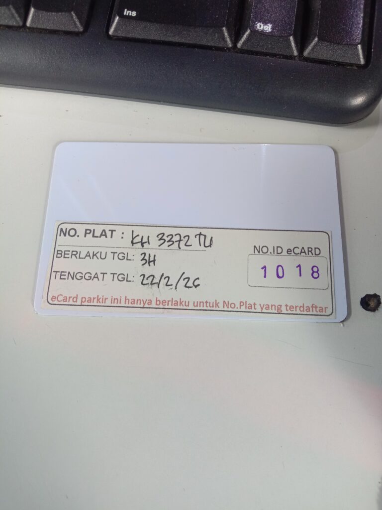 Kartu member kembali id 1018