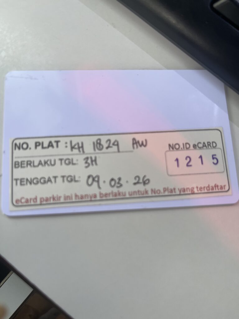 Kartu Member kembali id 1215