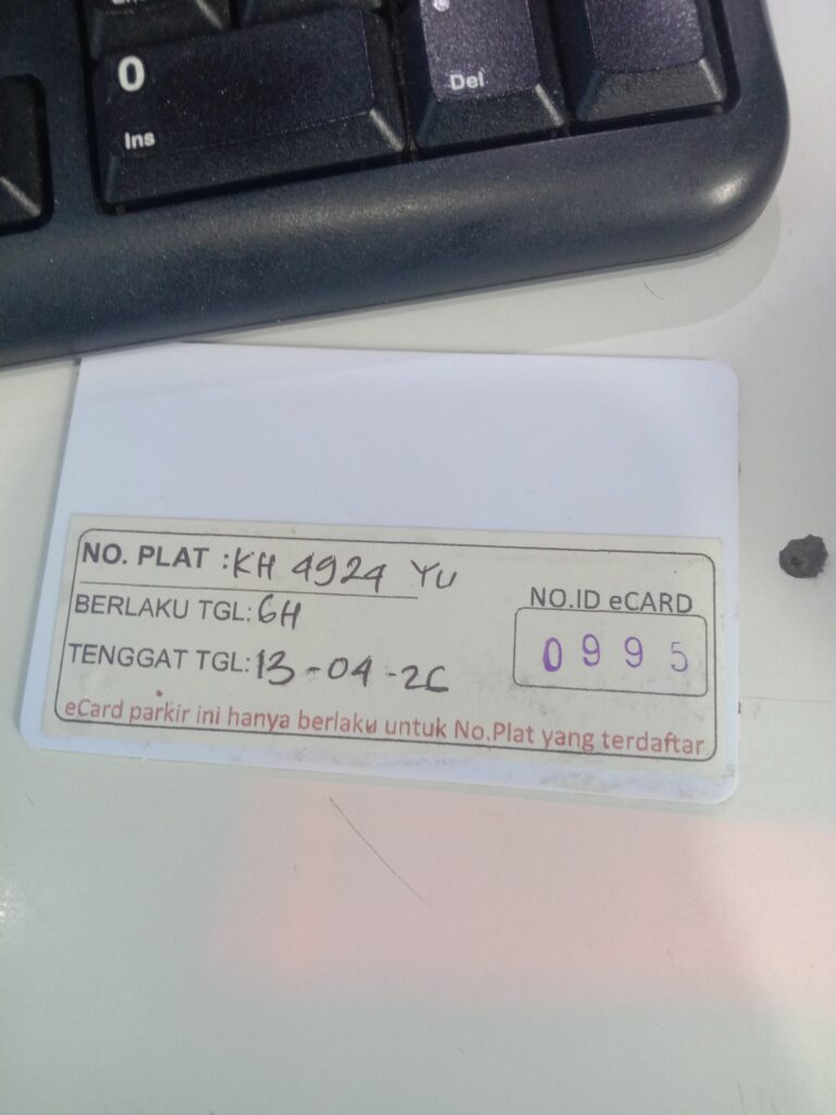 Kartu member kembali id 995