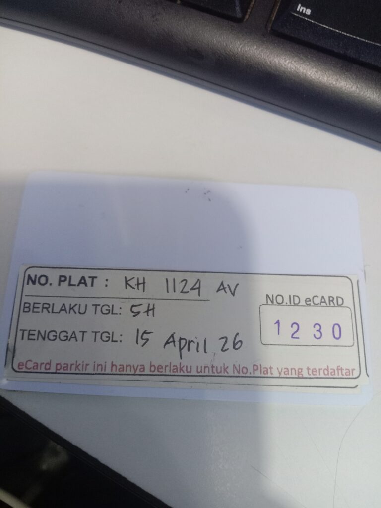 Kartu member kembali id 1230