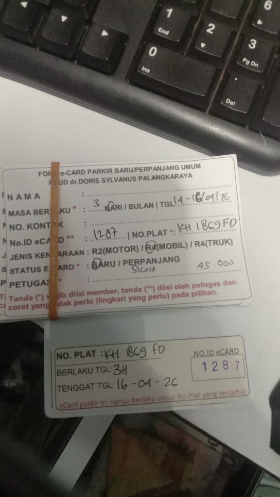 Kartu Member baru id 1287