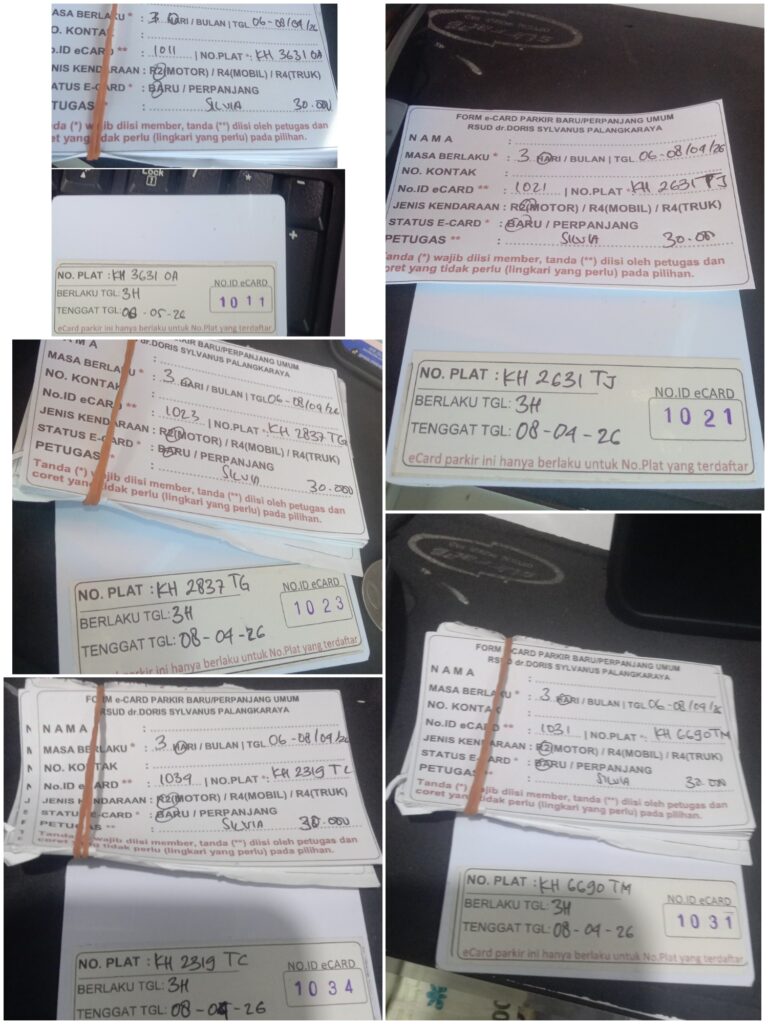 Kartu Member baru id 1011, 1023, 1034, 1021, 1031