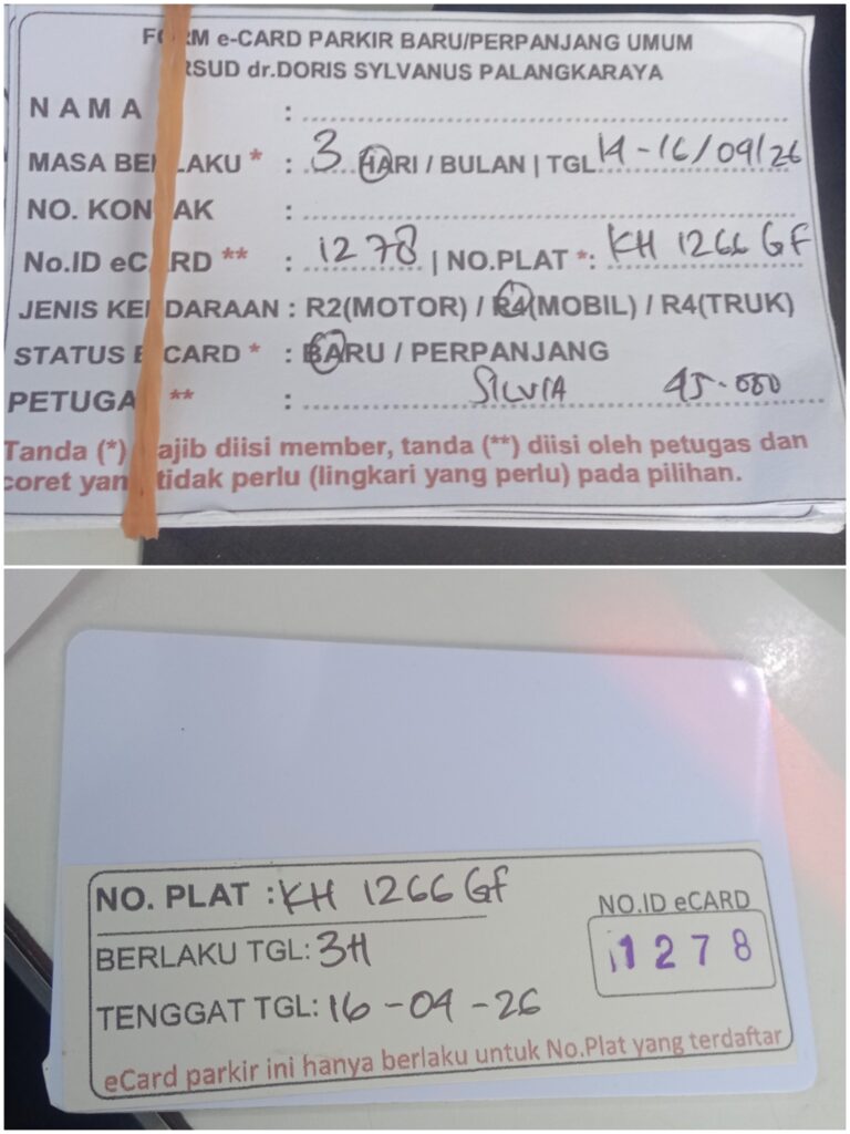 Kartu Member baru id 1278