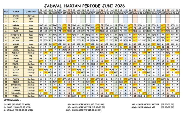 jadwal bulan juni 2026